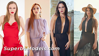 Modelos Lindas Brincam Com As Mãos E O Cu De Uma Adolescente.