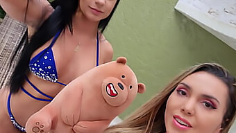 My Bear Enjoys Cuddling With Her Latina Companion At Bolivianamimi.Tv