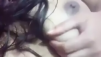 Big-Boobed Teen Gets Hairy Pussy Pleasure