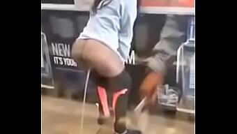 Peeing Puta Gets Off In Lingerie Store