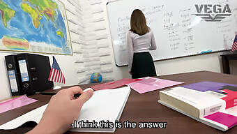 Pov Of A College Student Giving Oral To Pass Her Exam