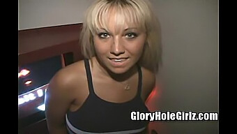 Jasmine, A Stunning 19-Year-Old Blonde And Tanned Hairdresser, Visits A Gloryhole For A Wild Encounter