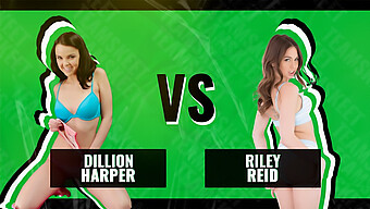 Riley Reid Vs. Dillion Harper In A Steamy Deepthroat Competition