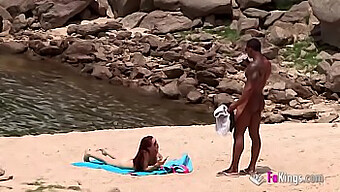 A Well-Endowed Black Man Finds Success With A Nudist Woman On The Beach