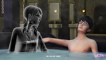 Harry Potter And Moaning Myrtle'S Steamy Encounter In A 3d Animated Parody