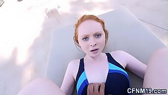 Redhead Teen'S Oral Skills Lead To Facial Cumshot In Outdoor Cfnm Scene