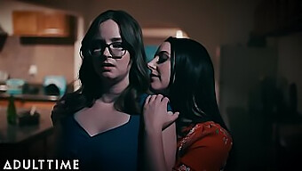 Jay Taylor'S Intense Gaze On Angela White In A Suburban Lesbian Encounter