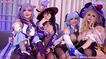 Un Grupo De Chicas Se Involucran En Sexo Anal En El Video De Genshin Impact