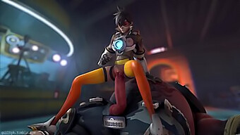 Roadhog And Tracer In A Steamy Animated Encounter With Sound Effects