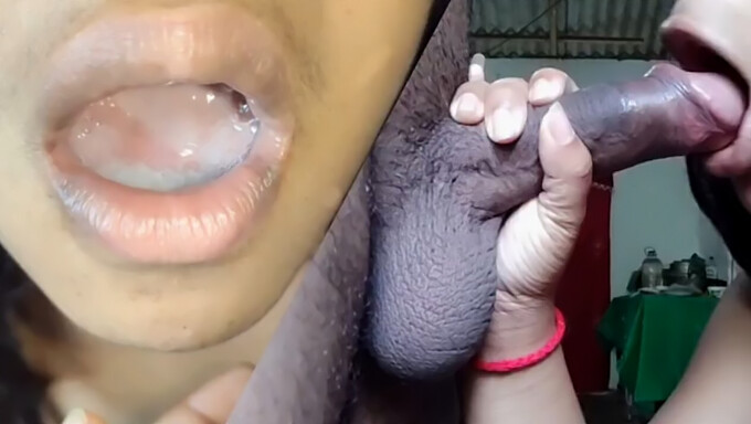 Sri Lankan Teen Swallows Cum After Homemade Creampie